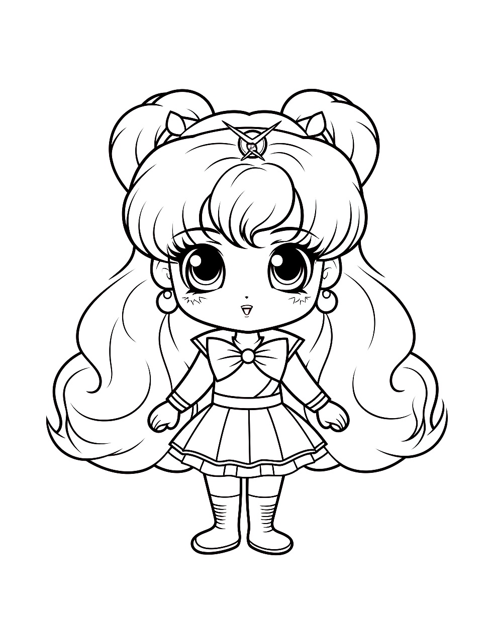 Einfach Sailor Moon Ausmalbild