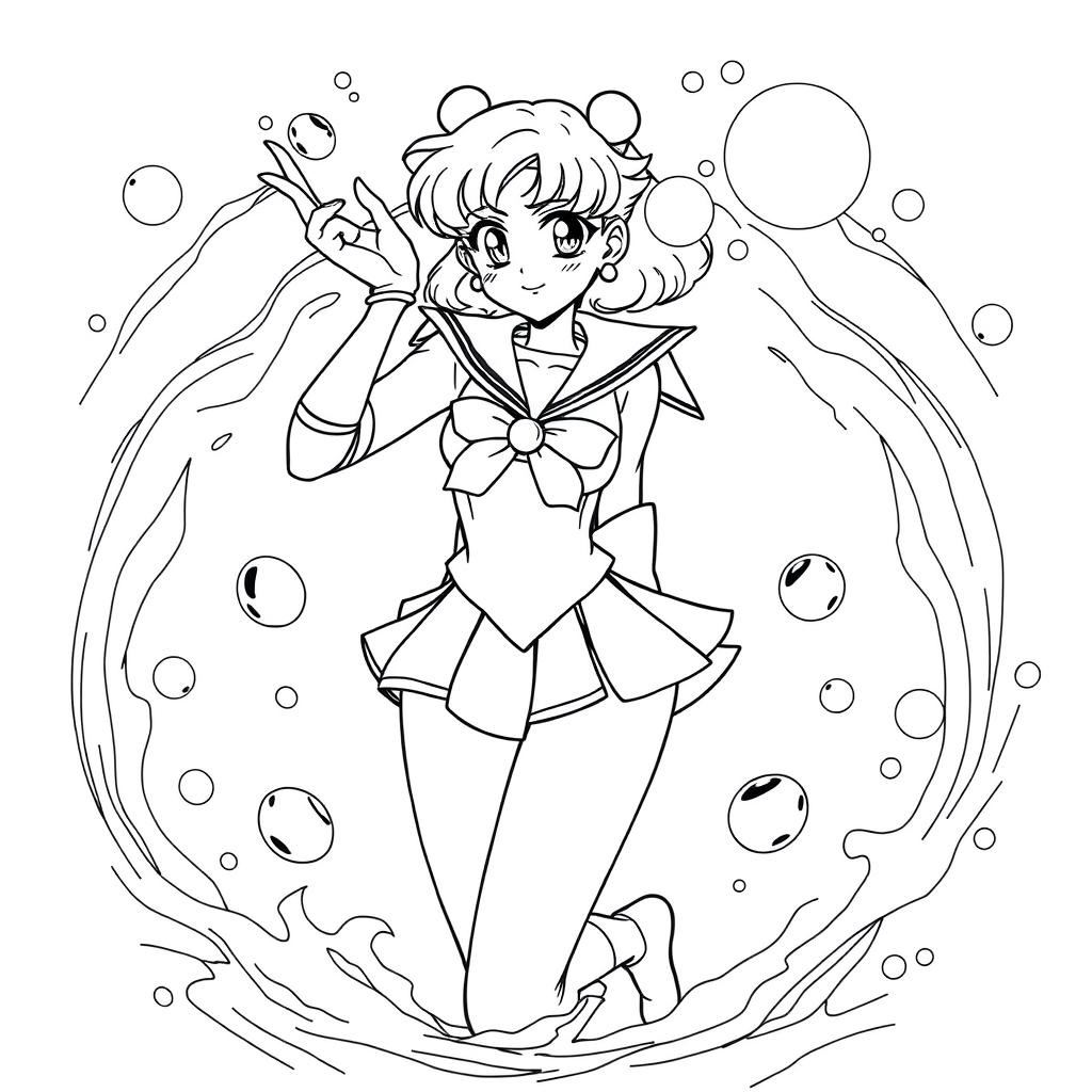 Magische Sailor Moon Ausmalbild für Kinder