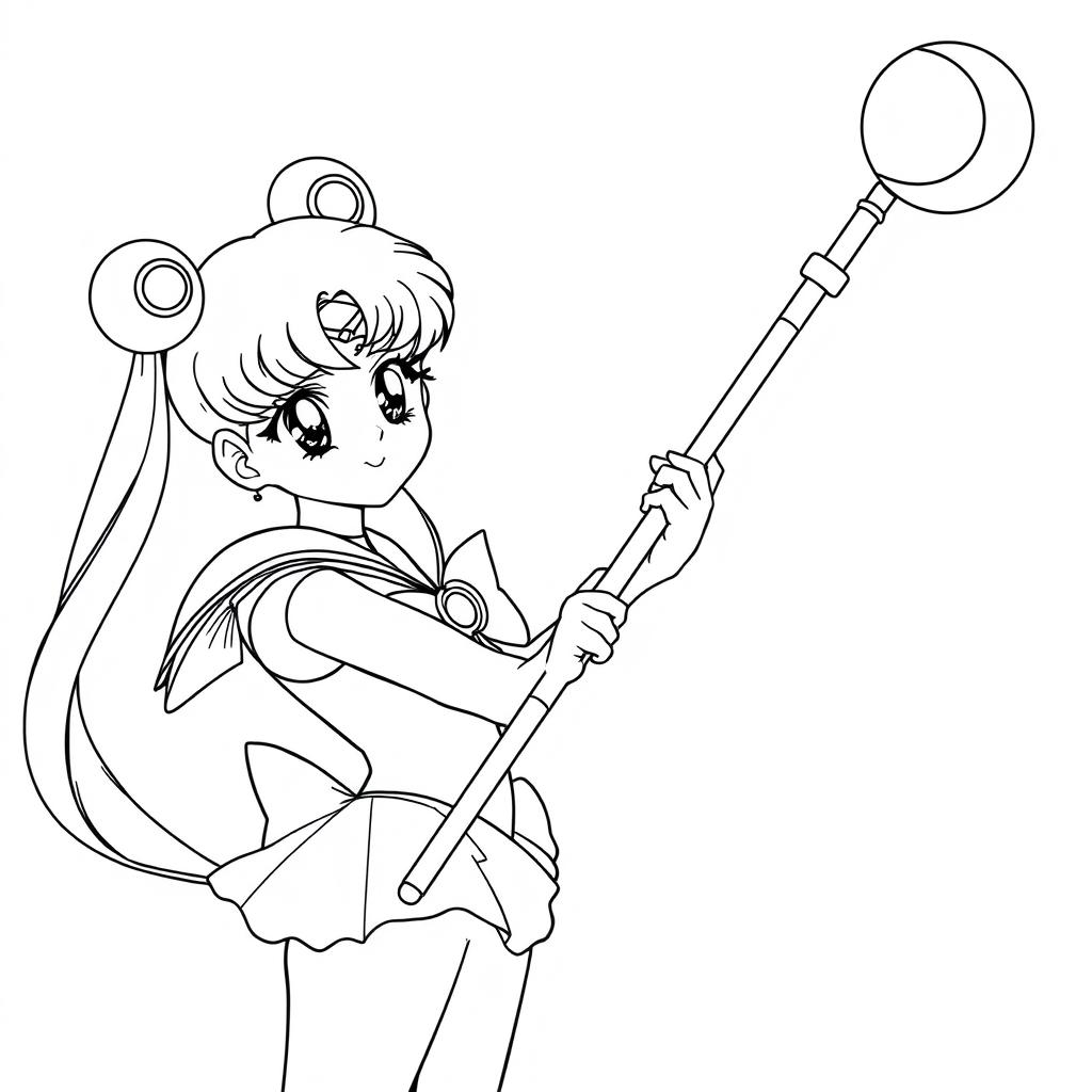 Schöne Sailor Moon Ausmalbild