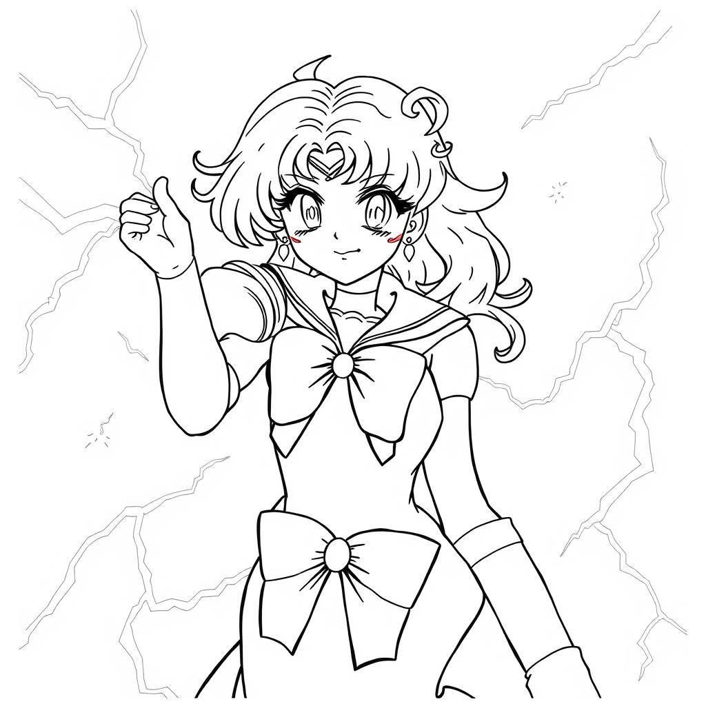 Süße Sailor Moon Ausmalbild zum Ausdrucken