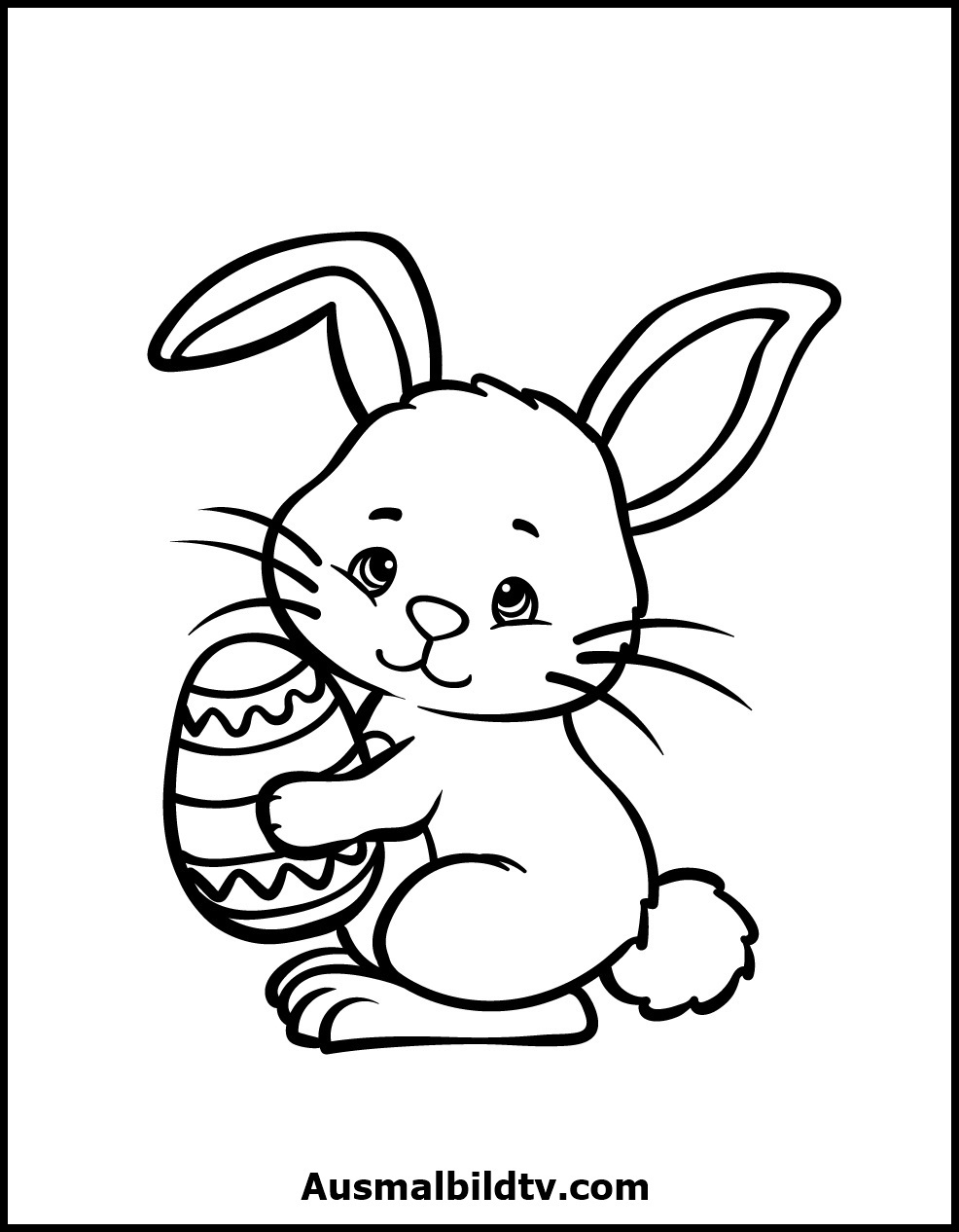 Malvorlage Frohe Ostern für Kinder