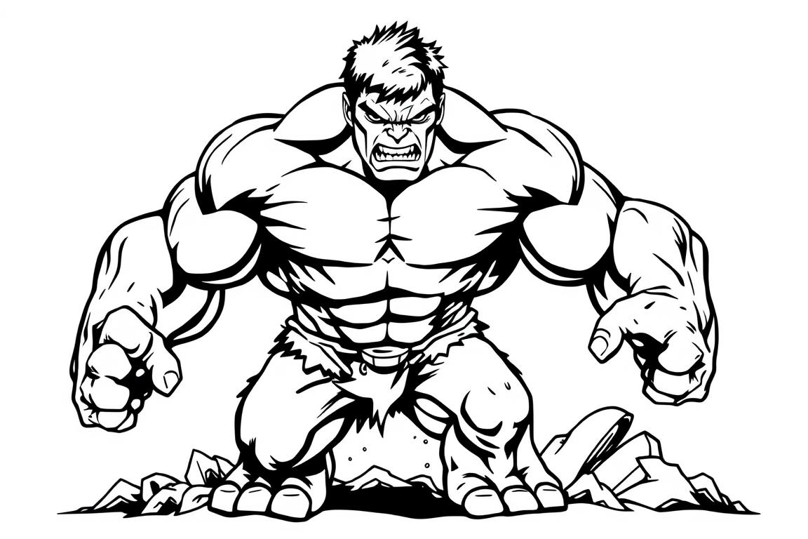 Hulk Ausmalbilder zum Ausdrucken von Superhelden Malvorlage