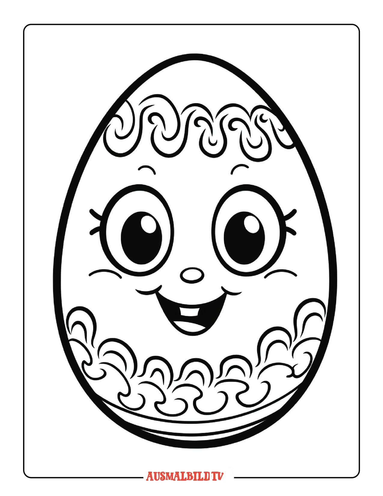 Ausmalbilder Ostern zum Thema, Osterhase mit Korb und Ostereier zum Ausdrucken