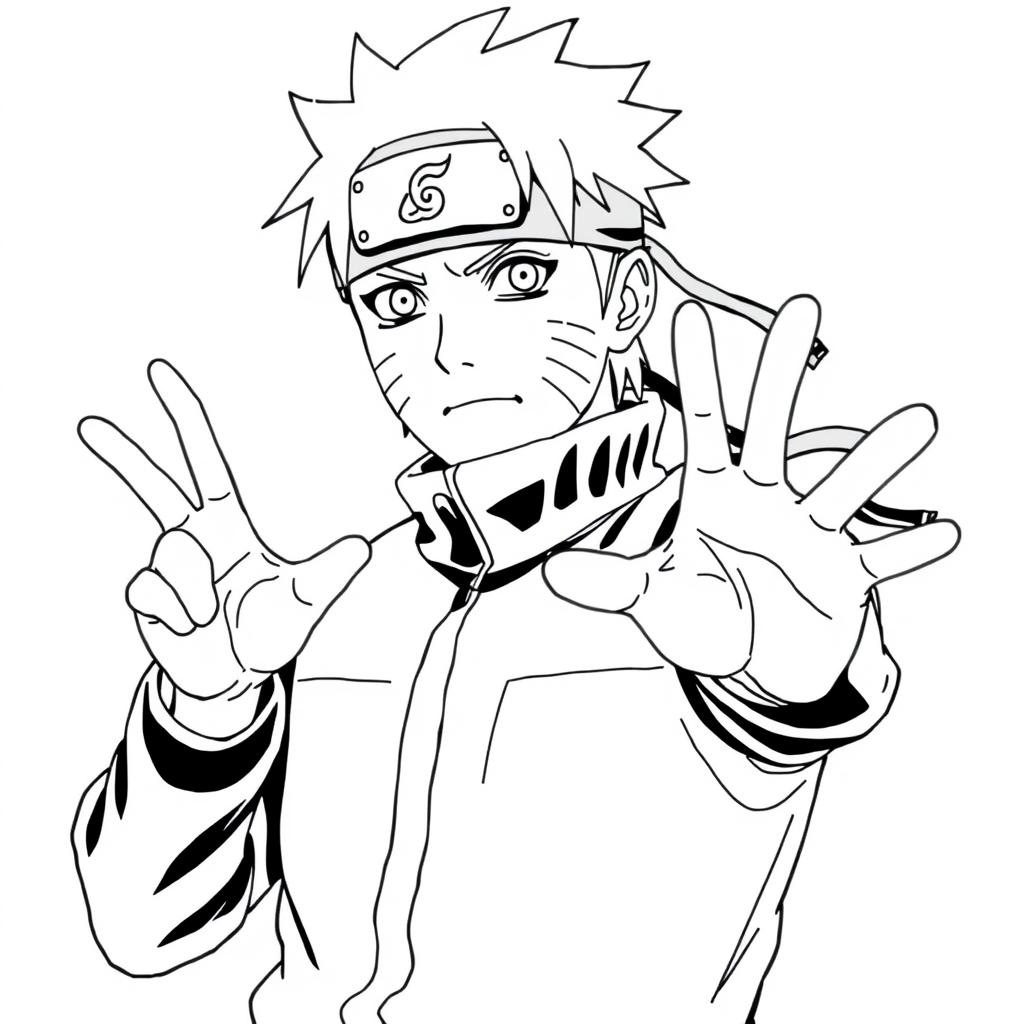 Ausmalbild Anime Naruto Herunterladen