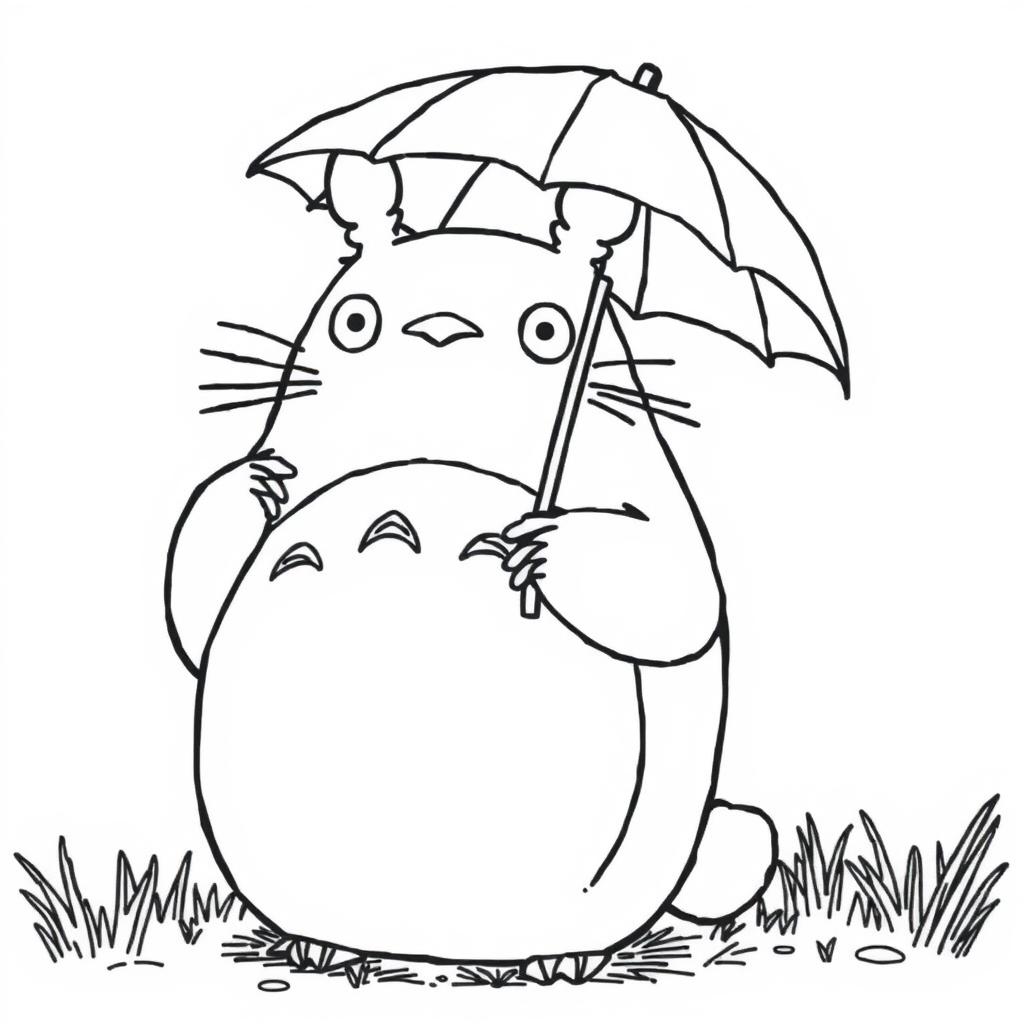 Totoro Anime Malvorlage