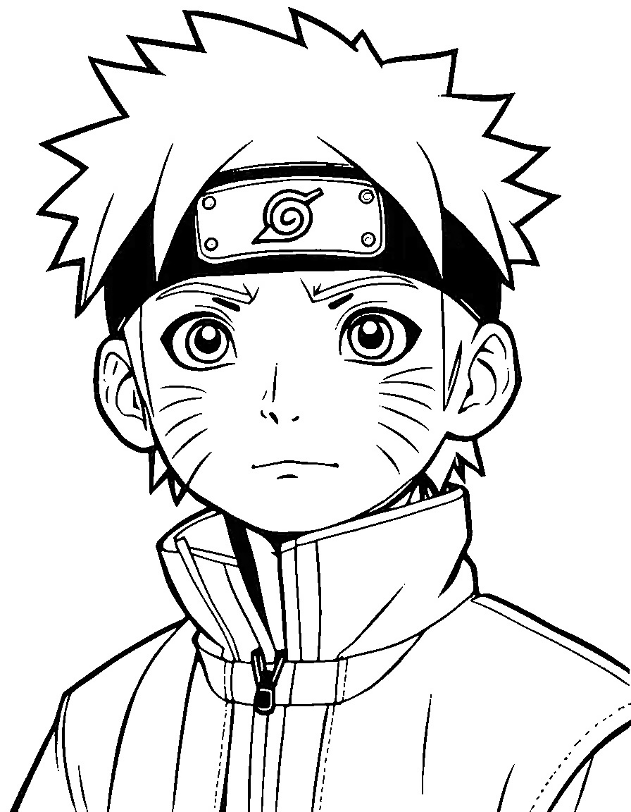 Naruto Ausmalbild von Anime Sammlung für Kinder