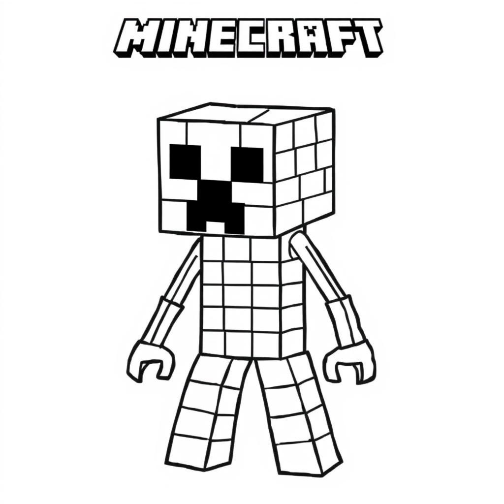 Minecraft Ausmalbild Enderman