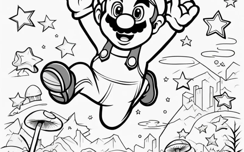Feature Bild Mario Ausmalbild