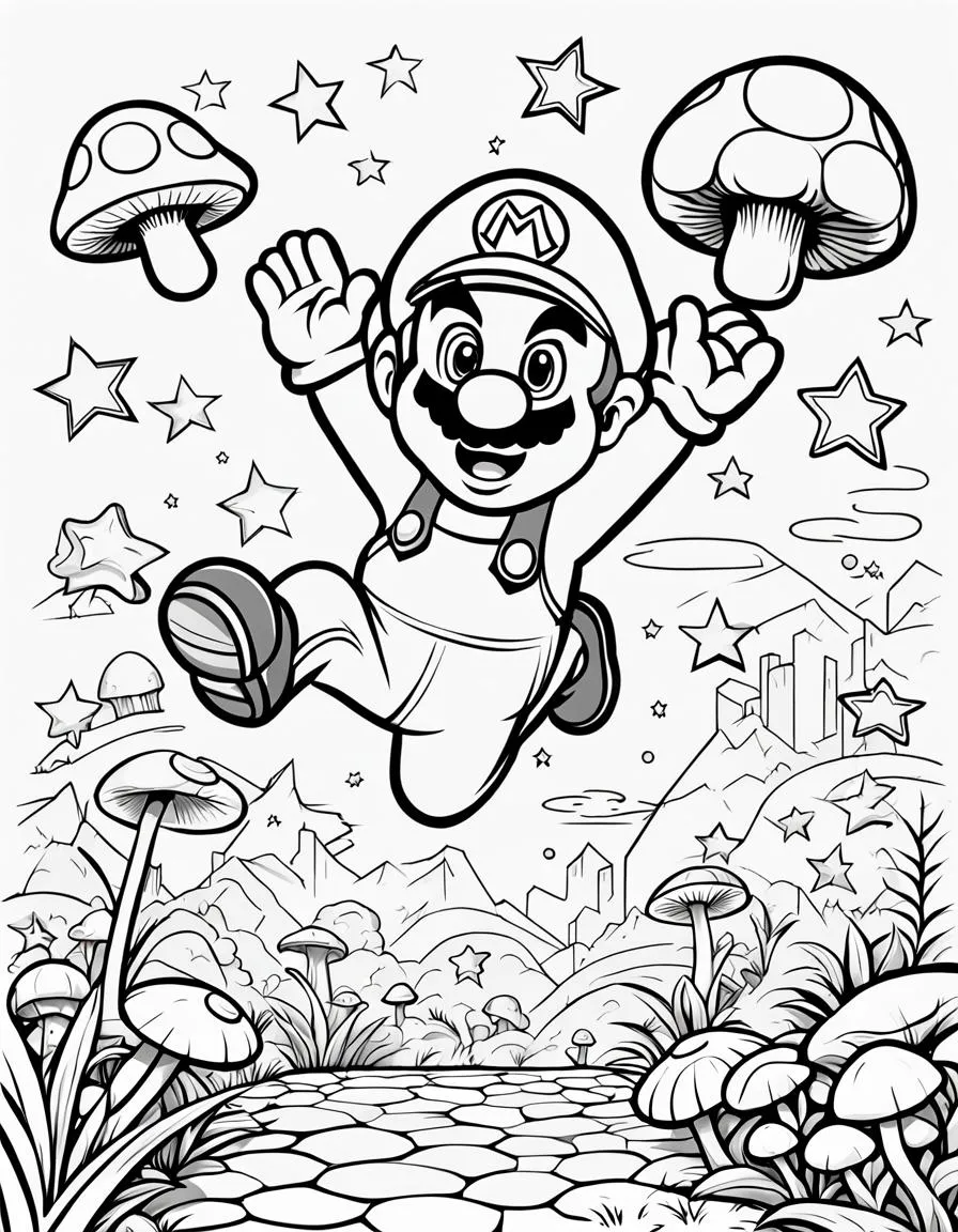 Feature Bild Mario Ausmalbild