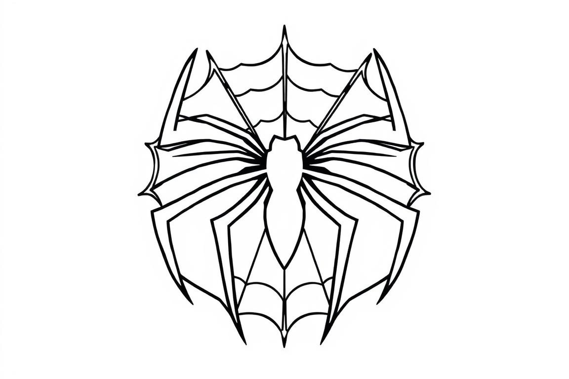 Ausmalbild Spiderman Logo zum Ausdrucken