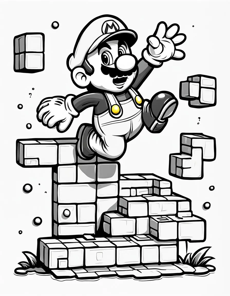 Super Mario Ausmalbild