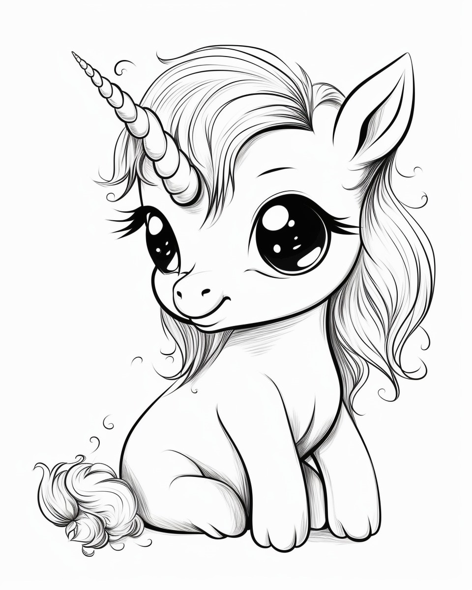 Ausmalbilder Einhorn Titel