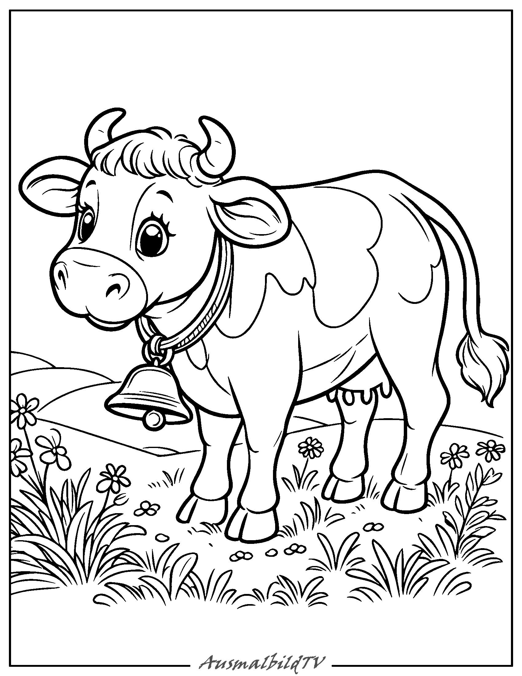 Kuh Bauernhof Ausmalbild