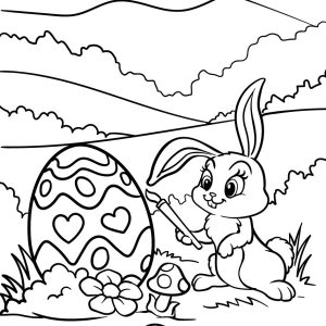 Osterhase und Ausmalbilder Ostereier Zum Ausdrucken