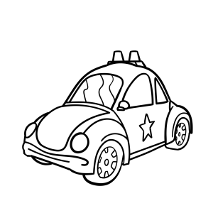 Neues polizeiauto, um auf straßen mit viel arbeit zu arbeiten.